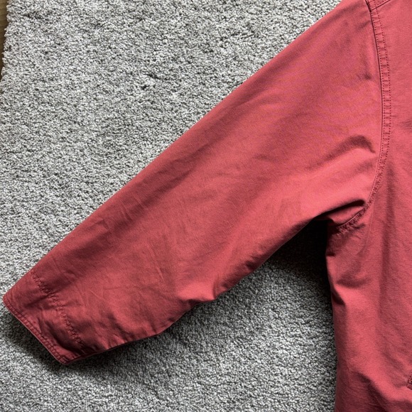 Vintage LL Bean Jacket Womens 2X Pink Barn Chore Coat Canvas Corduroy Collar 90s - Picture 6 of 12